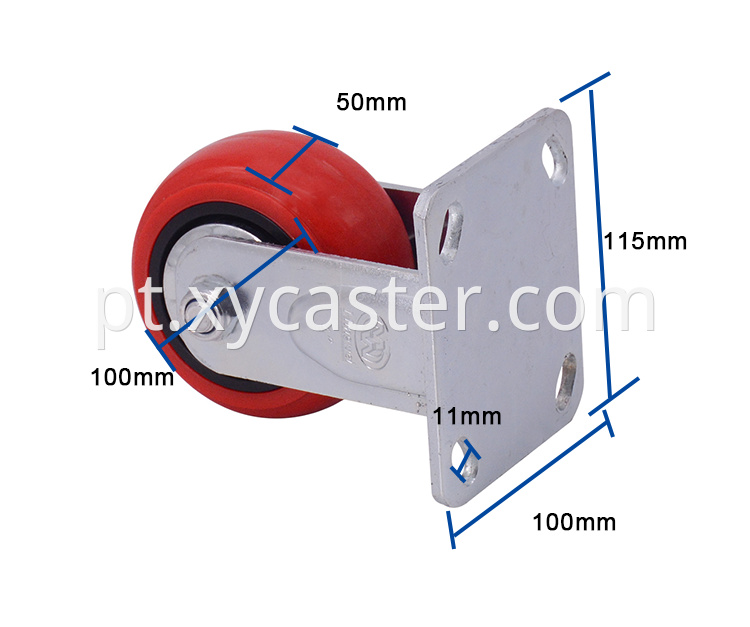 4 Inch Fixed Pvc Caster
